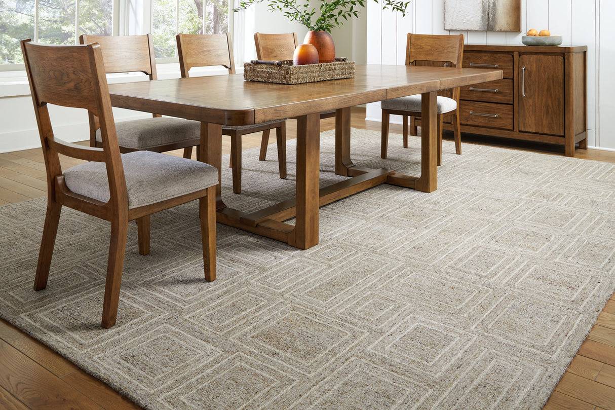 Brickburgh Gray/Ivory/Honey Extra Large Rug
