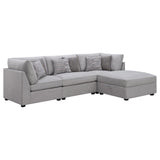 Cambria Gray Upholstered 4-Piece Modular Sectional