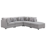 Cambria Gray Upholstered 5-Piece Modular Sectional