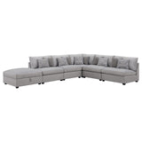 Cambria Gray Upholstered 6-Piece Modular Sectional