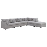 Cambria Gray Upholstered 6-Piece Modular Sectional