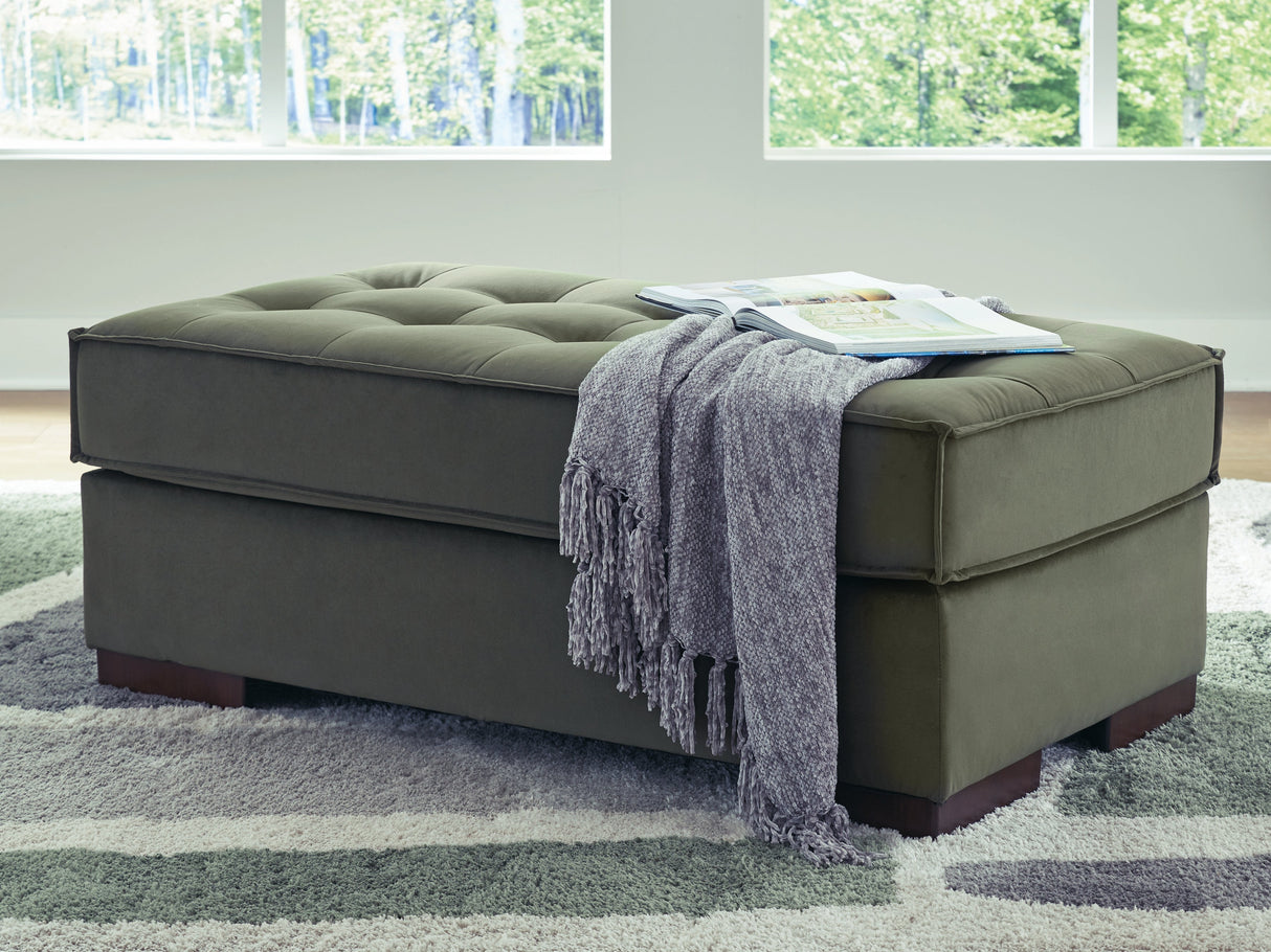 Caspian-Town Olive Oversized Accent Ottoman