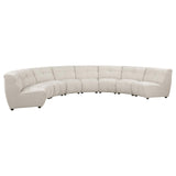 Charlotte Ivory Upholstered 8-piece Curved Modular Sectional Sofa