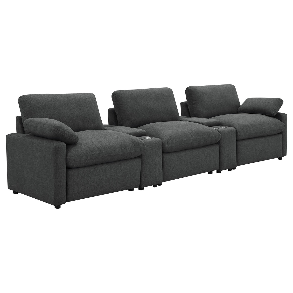 Collins Dark Gray 5-Piece Power Reclining Home Theater Seating