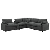 Collins Dark Gray 6-Piece Modular Power Reclining Sectional