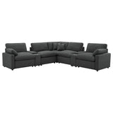 Collins Dark Gray 7-Piece Modular Power Reclining Sectional