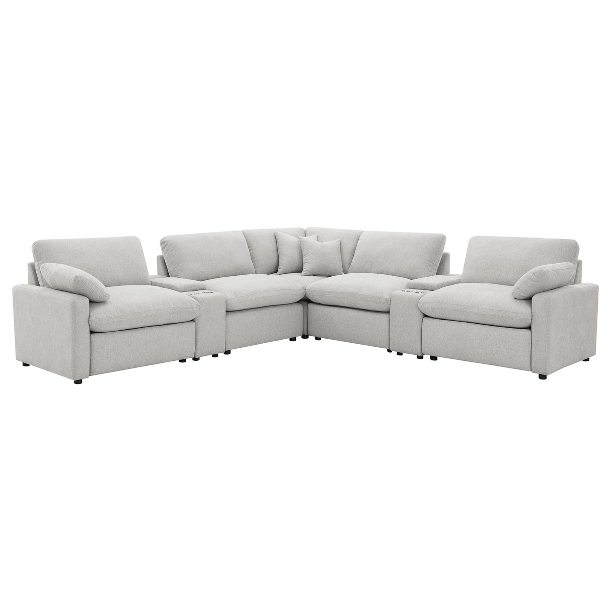 Collins Gray 7-Piece Modular Power Reclining Sectional