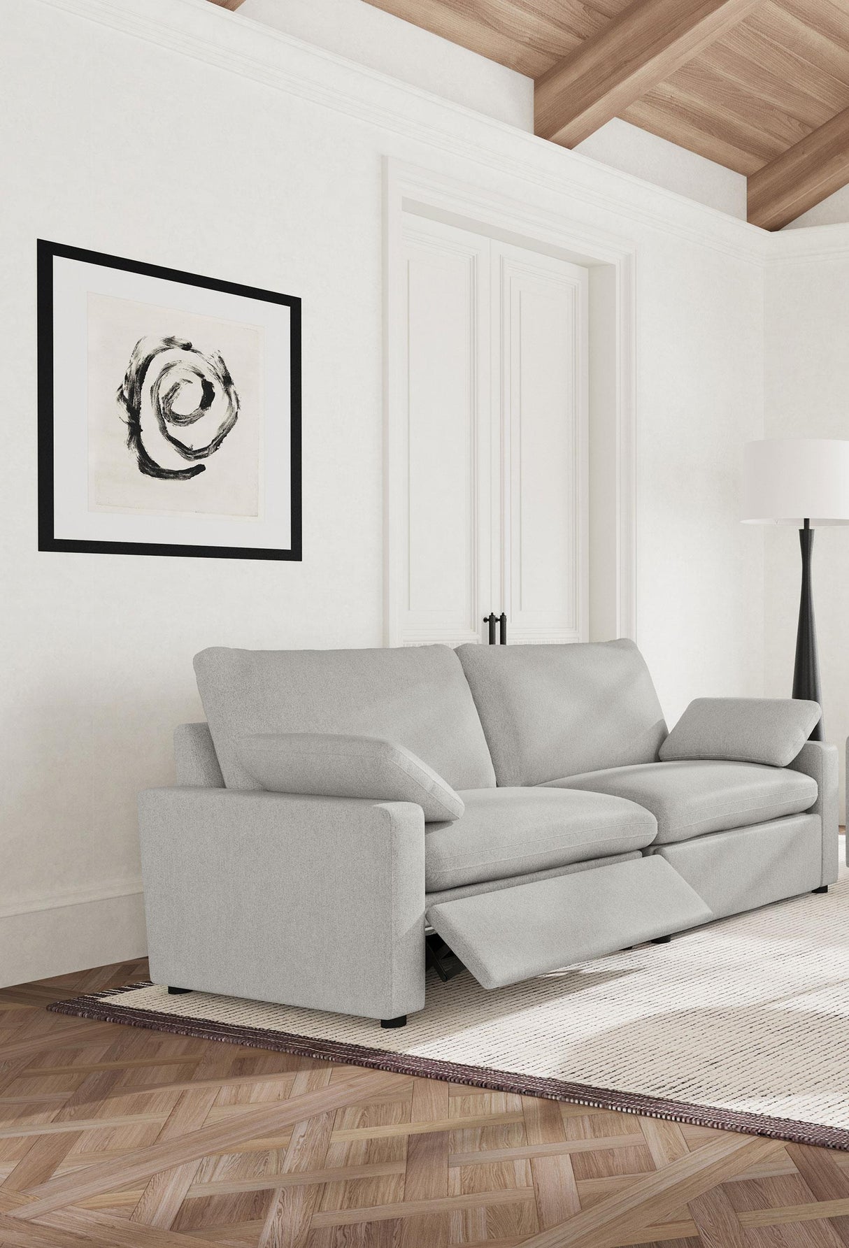Collins Gray Modular Power Reclining Loveseat