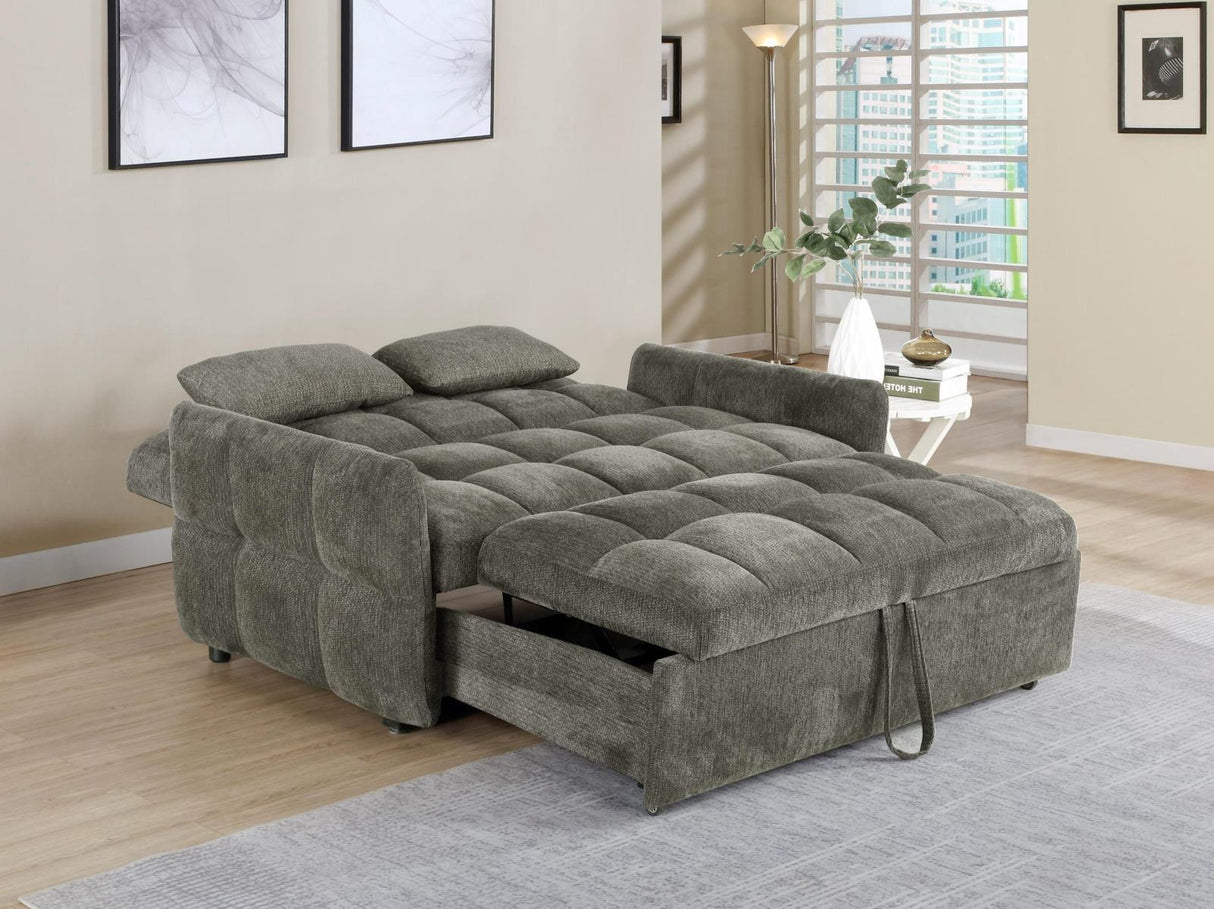 Cotswold Brown Tufted Cushion Sleeper Sofa Bed