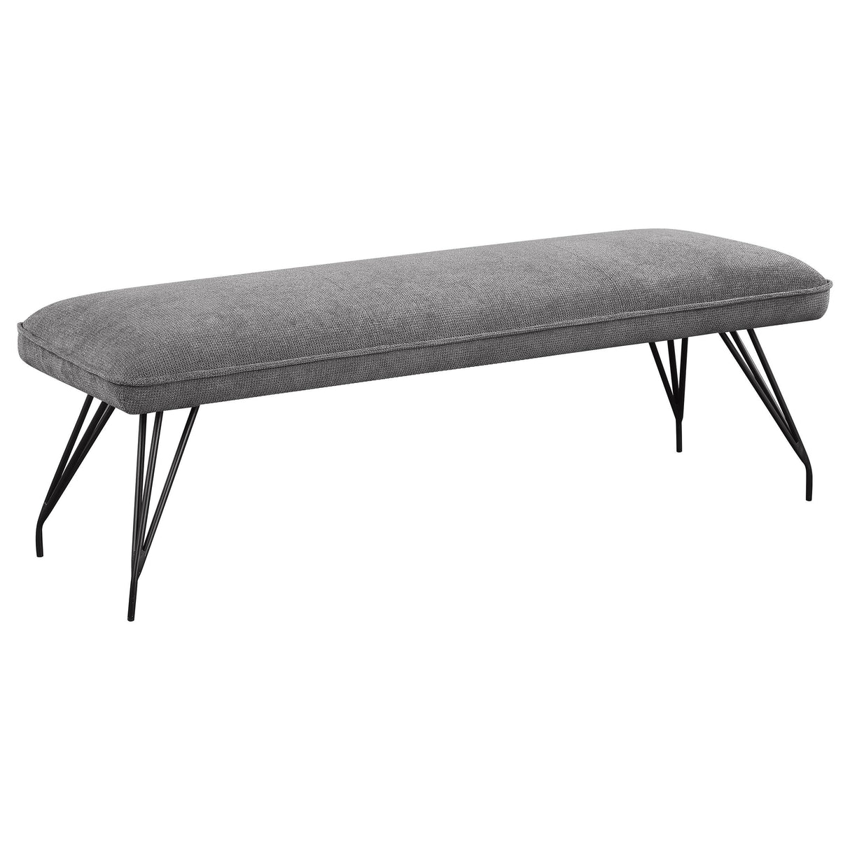 Dodson Gray Fabric Upholstered Dining Bench