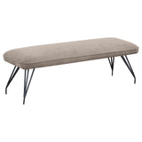 Dodson Taupe Upholstered Dining Bench