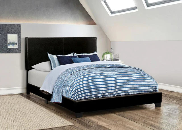 Dorian Black Upholstered Full Bed