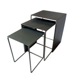 Imez Gray 3-Piece Rectangular Metal Nesting Table