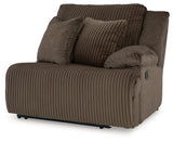 Top Tier Chocolate 3-Piece RAF Chaise Reclining Sectional