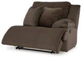 Top Tier Chocolate 3-Piece RAF Chaise Reclining Sectional