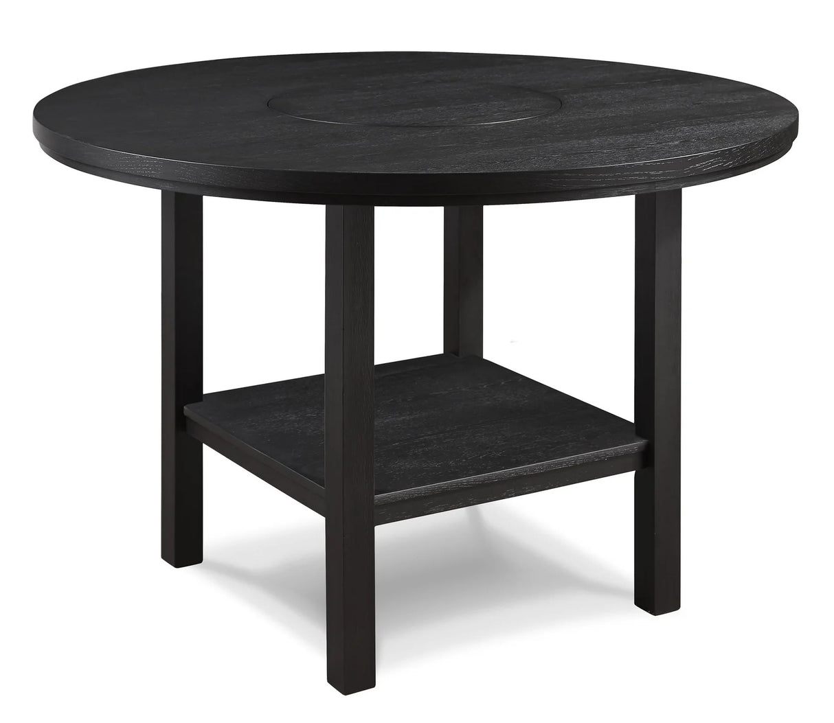 Guthrie Charcoal Round Counter Height Table with Lazysusan