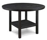 Guthrie Charcoal Round Counter Height Table with Lazysusan