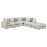 Serene Beige 4-Piece Upholstered Modular Sectional