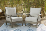 Cliff Trails Beige Outdoor Rocking Arm Chair