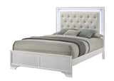 Chevanna Platinum King LED Upholstered Panel Bed