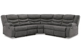 Bahrain Charcoal 6-Piece Upholstered Motion Sectional