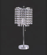 Chandelier Chrome 19" Table Lamp