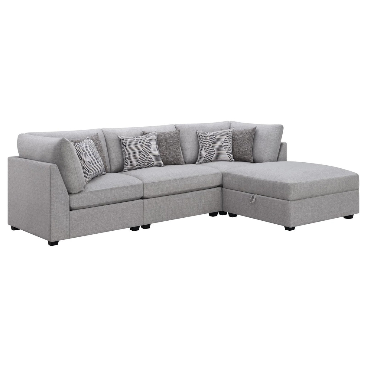 Cambria Gray Upholstered 6-Piece Modular Sectional