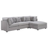 Cambria Gray Upholstered 6-Piece Modular Sectional