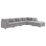 Cambria Gray Upholstered 4-Piece Modular Sectional