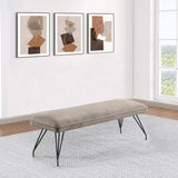 Dodson Taupe Upholstered Dining Bench