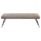 Dodson Taupe Upholstered Dining Bench