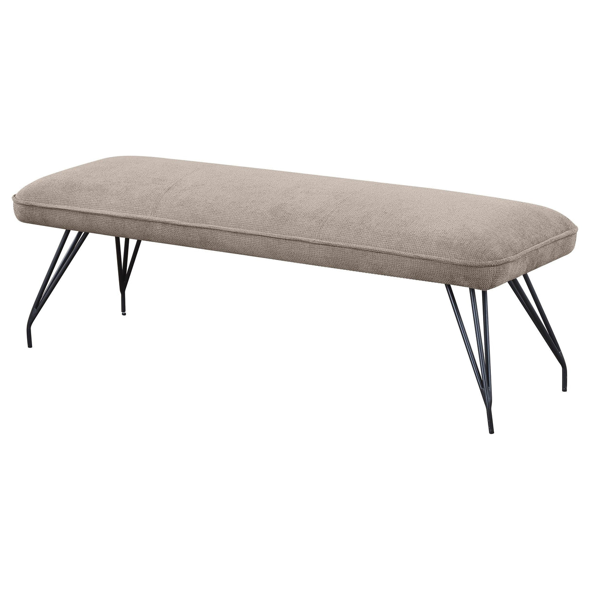 Dodson Taupe Upholstered Dining Bench