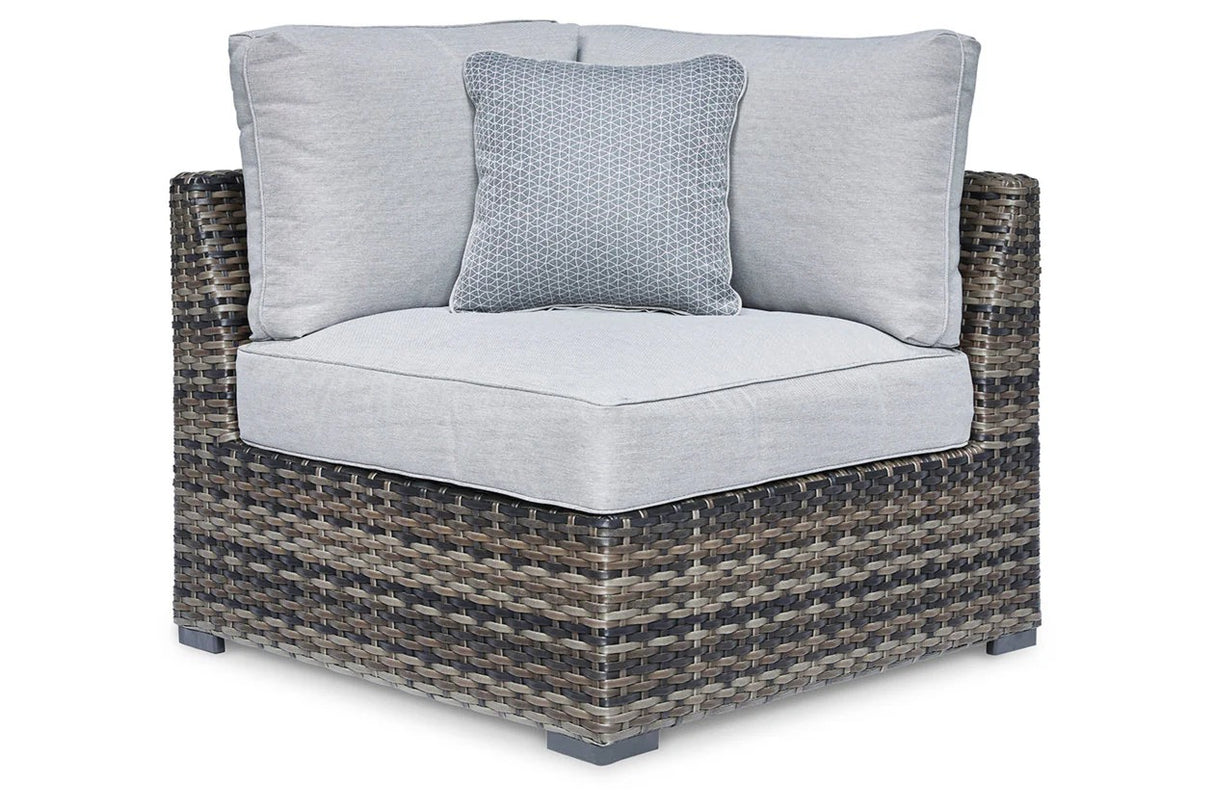 Harbor Court Gray Corner with Cushion