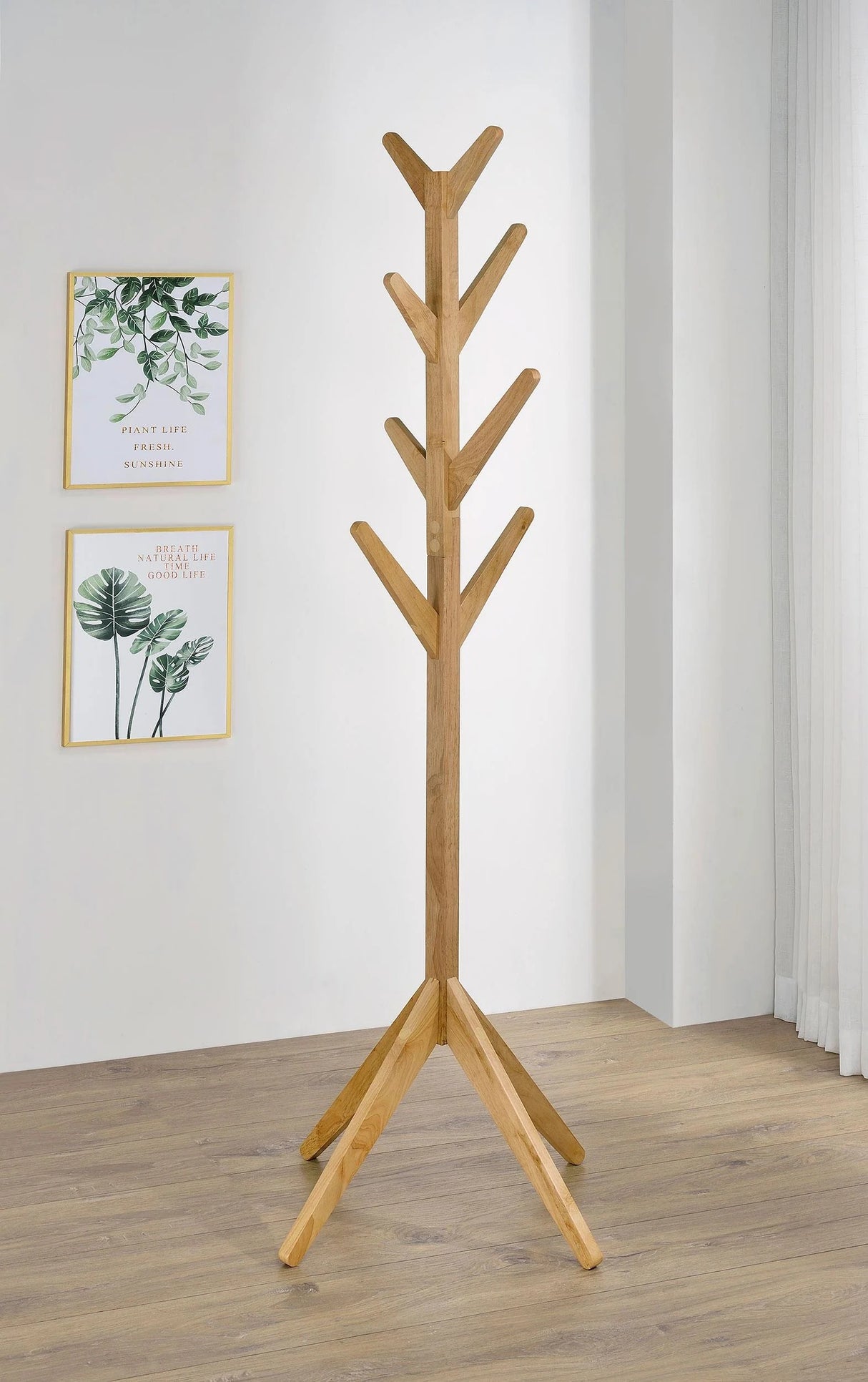 Margaret Natural Oak Solid Wood Coat Rack
