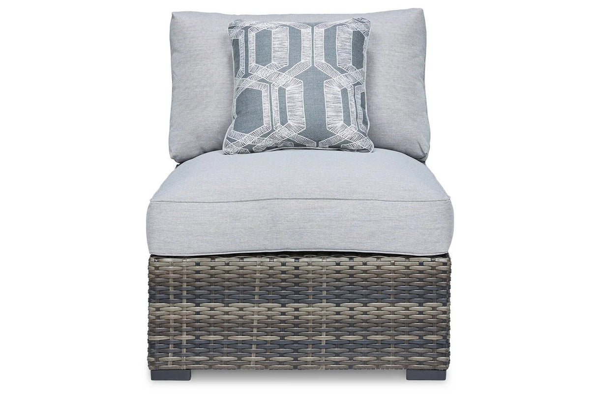 Harbor Court Gray Armless Chair with Cushion