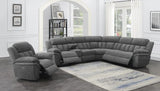 Bahrain Charcoal 6-Piece Upholstered Power Sectional