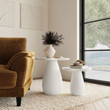 Perth Off White Cloud Shaped Top Side Table