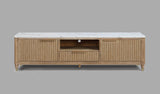 Kara Cerused Natural TV Stand