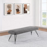 Dodson Gray Fabric Upholstered Dining Bench