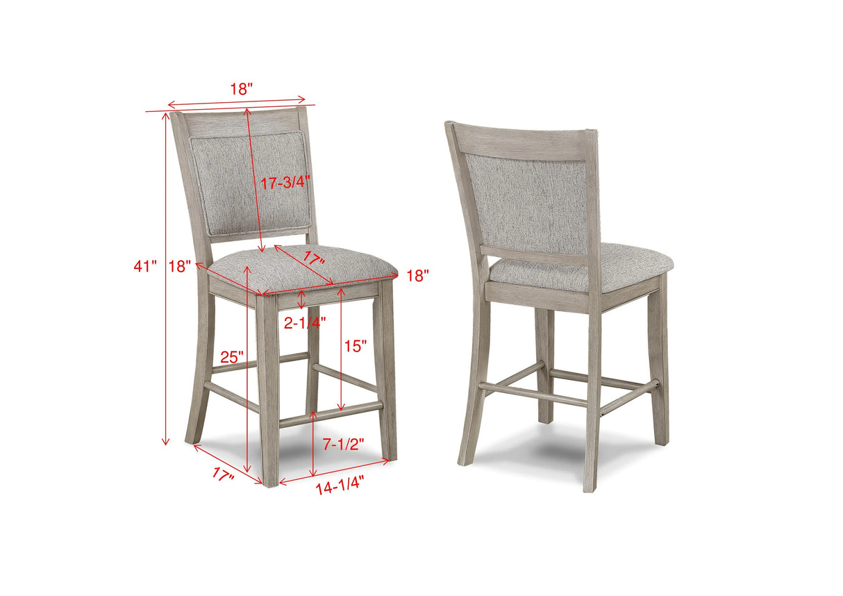 Fulton White Oak Counter Height Dining Chair, Set of 2