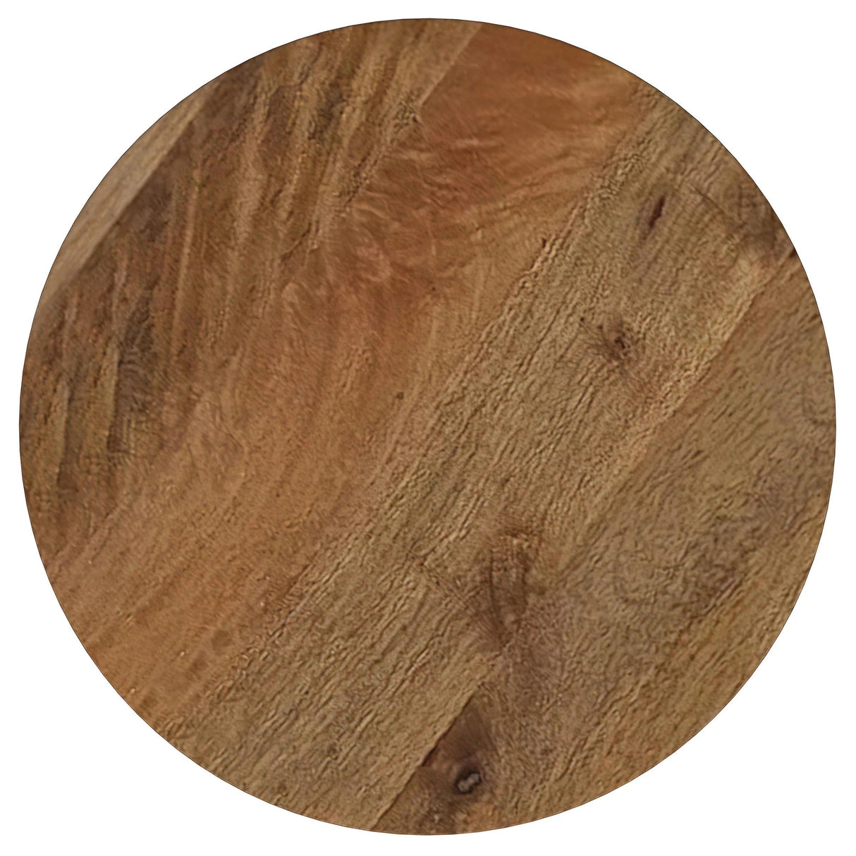 Aureo Wild Honey Round Solid Wood Accent Side Table