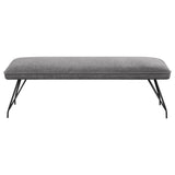 Dodson Gray Fabric Upholstered Dining Bench
