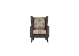 Elmbrook Brown Upholstered Wingback Accent Club Chair