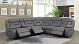 Higgins Gray 4-Piece Upholstered Power Sectional