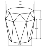 Jacinto Natural Brown Geometric Solid Mango Wood Side Table