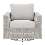Seton Creek Gray Outdoor Swivel Lounge with Cushion