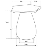 Perth Off White 17-inch Cloud Shaped Top Side Table