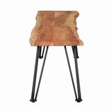 Sherman Natural Acacia and Matte Black Bench