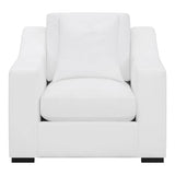 Ashlyn White Upholstered Sloped Arms Chair