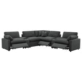 Collins Dark Gray 7-Piece Modular Power Reclining Sectional